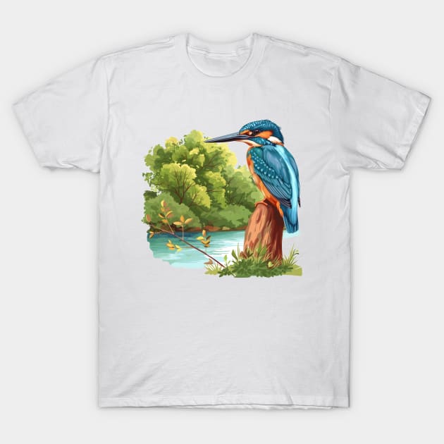 Kingfisher T-Shirt by zooleisurelife